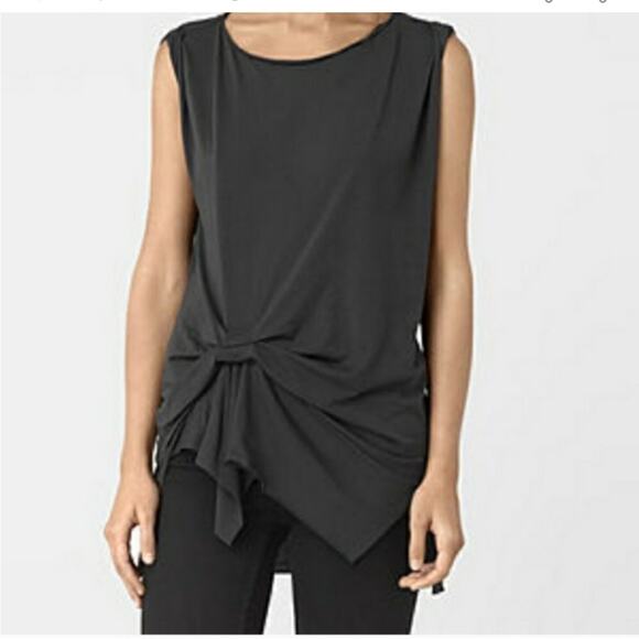 All Saints Rivi Vest Sleeveless Top Grey - Picture 1 of 9